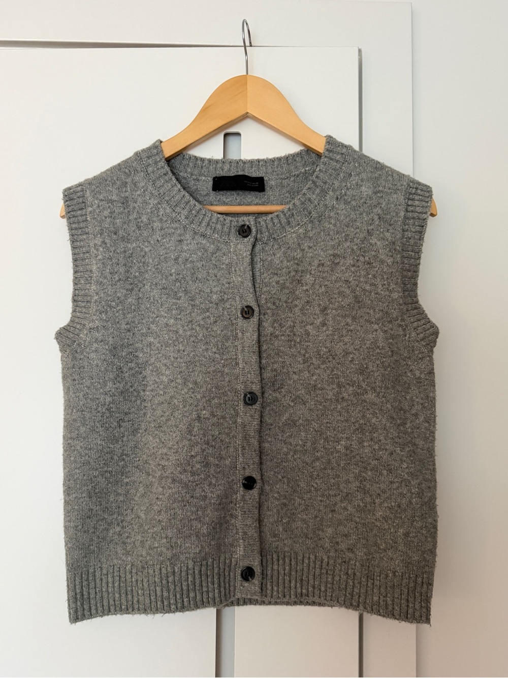 NWOT Zara Grey Button-Front Sweater Vest